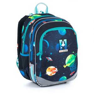 Školská taška s raketou a vesmírom Topgal ELLY 21015