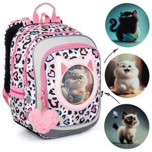 Ľahká školská taška s mačiatkami Topgal ENDY 23037