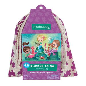 Mudpuppy Puzzle na cesty - Morské panny / Puzzle To Go - Mermaids (36 ks)