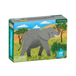 Mudpuppy Mini puzzle - Africký slon / Puzzle Mini - African Elephant (48 dielikov)