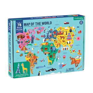 Geography Puzzle - Mapa světa (78 dílků)
