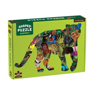 Mudpuppy Tvarované puzzle - Dažďový prales (300 ks) / Shaped Puzzle - Rainforest (300 pc)