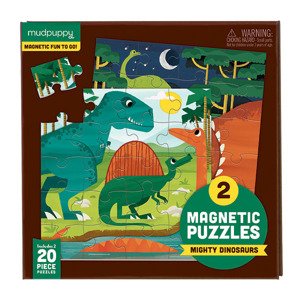 Mudpuppy Magnetické puzzle - Dinosaurus / Magnetic Fun - Mighty Dinosaurs
