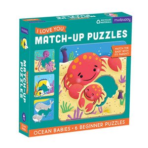 Mudpuppy Match-Up Puzzle - Mláďata z oceánu / Ocean Babies