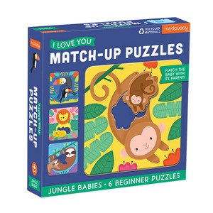 Mudpuppy Match-Up Puzzle - Mláďata z džugle / Jungle Babies
