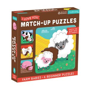 Mudpuppy Match-Up Puzzle - Mláďata z farmy / Farm Babies