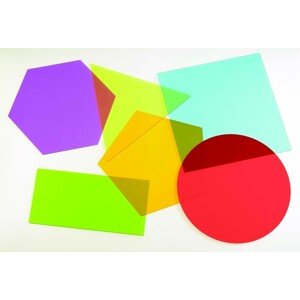 TickiT Priesvitné farebné tvary velké (6 ks) / Jumbo colour Mixing Shapes (6 pc)