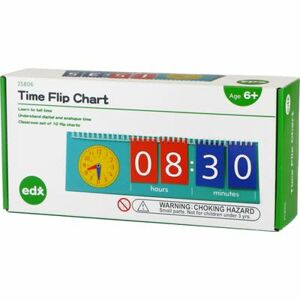 Tell Time Flip chart na učení hodin - 1 ks