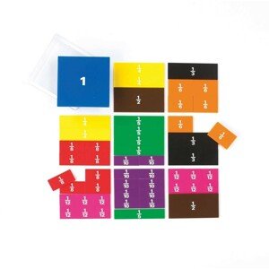EDX Education Farebné zlomky štvorce / Fraction squares-printed