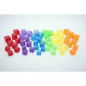 TickiT Priesvitné kocky - set (54 ks) / Translucent Cube Set (54 pc)