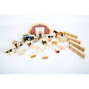TickiT Drevené zvieratká - Farma / Wooden farm blocks