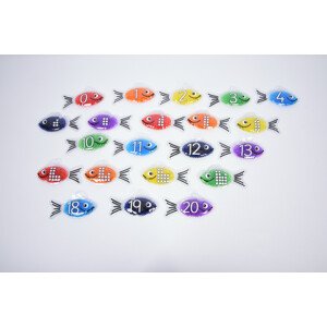 TickiT Dúhové ryby s číslami / Rainbow gel number fish
