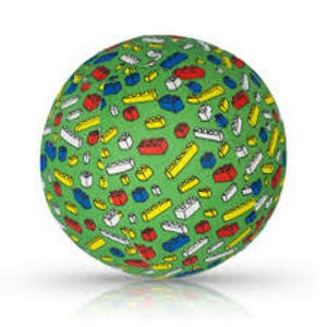 BubaBloon Buba Bloon -  lopta zelená s farebnými kockami