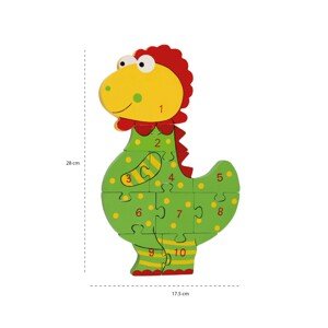 Orange Tree Toys Puzzle s číslami - Dinosaurus / Number Puzzle - Dinosaur