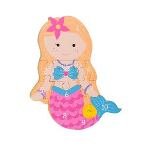 Orange Tree Toys Puzzle s číslami - Morská panna / Number Puzzle - Mermaid