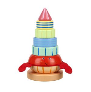 Orange Tree Toys Krúžkový - Krab / Stacking Ring - Hermit Crab