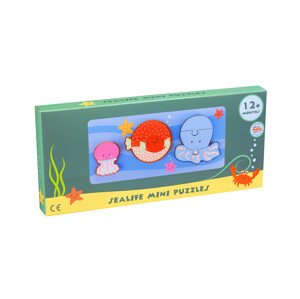 Orange Tree Toys Drevené mini puzzle - Morský svet  /  Mini puzzle Sealife Tray