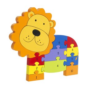 Orange Tree Toys Puzzle s číslami - Lev / Number Puzzle - Lion