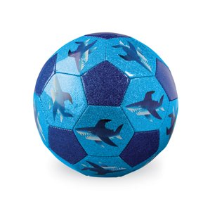 Crocodile Creek Futbalová lopta 18 cm - Trblietavý žraloci / Soccer Ball 18 cm Glitter Shark City