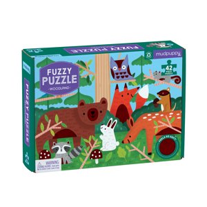 Mudpuppy Fuzzy Puzzle - Les (42 ks) / Fuzzy Puzzle Woodland (42 pc)