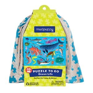 Mudpuppy Puzzle na cesty - Život v oceánu (36 ks) / Puzzle To Go - Ocean Life (36 pcs)