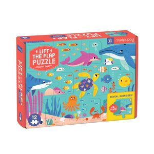 Mudpuppy Puzzle - Lift-the-flap - Oceán (12 ks) / Puzzle - Lift-the-flap - Ocean Party (12 ps)