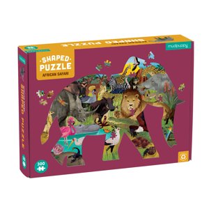 Mudpuppy Tvarované puzzle - Africké safari (300 ks) / Shaped Puzzle - African Safari (300 pc)