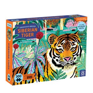 Puzzle - Sibiřský tygr - Ohrožený druh (300 dílků)