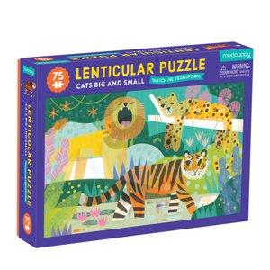 Mudpuppy Magické puzzle - Veľké a malé mačky (75 ks) / Lenticular puzzle Cats Big and Small (75 pc)
