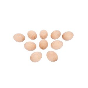 Dřevěná přírodní vajíčka (10 ks)