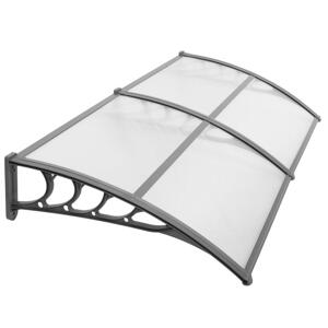 SPRINGOS Strecha, prístrešok na vchodové, balkónové a terasové dvere 200×100 cm – sivá, priehľadná, model HA7479