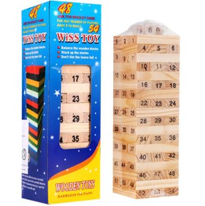 RAMIZ Drevená arkádová hra Jenga kocky ZGR.MZ2013