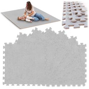 Penová podložka 6 ks puzzle 180 x 120 cm Massido (650100) - sivá