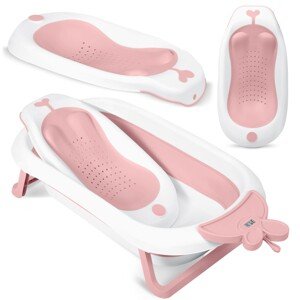 Ricokids Vanička pre novorodencov s teplomerom a vložkou RK-282 bielo-ružová