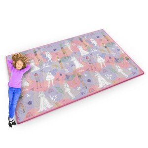 XXL farbiaca podložka 200 x 120 x 0,3 cm Ricokids model RK-343 ružová