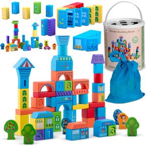 Ricokids Drevené vzdelávacie bloky 100 ks Ricokids: RK-871 787101