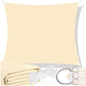 Slnečná plachta 3x3 m 160 g/m2 SPRINGOS SN0055 - béžová