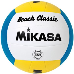 Volejbalová lopta Mikasa VX20 bielo-modro-žltá