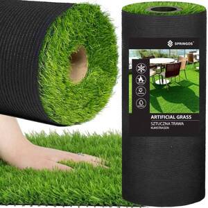 SPRINGOS Umelá tráva 2m šírka x 2m dĺžka na terasu/balkón – UV odolná, výška 32 mm GA0043/4