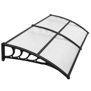 SPRINGOS Strecha, prístrešok na vchodové, balkónové a terasové dvere 200×100 cm – čierna, priehľadná, model HA7480