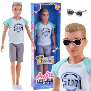 Bábika Anlily Boy v šortkách a tričku + okuliare ZA4304