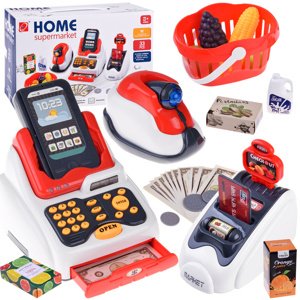 Jokomisiada Pokladňa, mini market, skener, čítačka kariet obchod set ZA4636