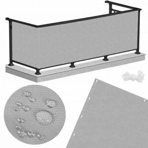 Balkónová zástena 1x5m SPRINGOS BN1010 - sivá