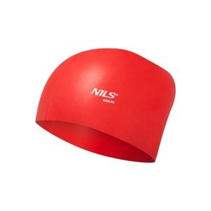 Silikónová čiapka na dlhé vlasy NILS Aqua NQC LH - červená
