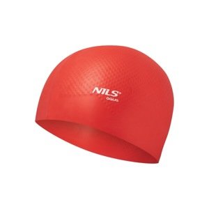 Silikónová čiapka NILS Aqua NQC Dots - červená