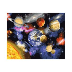 Maľovanie podľa čísel 40x50 cm RAMIZ - planéty