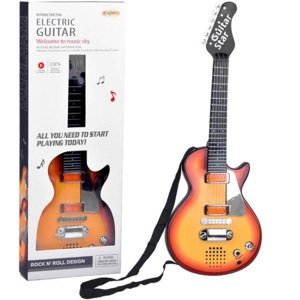 Elektrická gitara s melódiami a svetlom