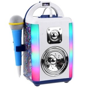 Bezdrôtový disco reproduktor + mikrofón + bluetooth pre deti - akcia: poškodený obal