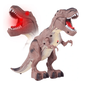 Interaktívny Dinosaurus T-REX so svetlom a zvukom hnedý