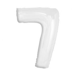 Balónik fóliový 92 cm biely číslo 7 ALBI
